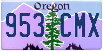 OR license plate 953CMX