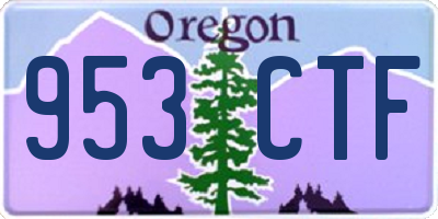 OR license plate 953CTF