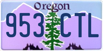 OR license plate 953CTL