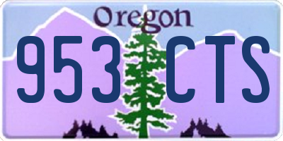 OR license plate 953CTS