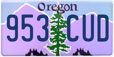 OR license plate 953CUD