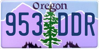 OR license plate 953DDR