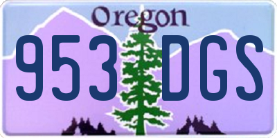 OR license plate 953DGS