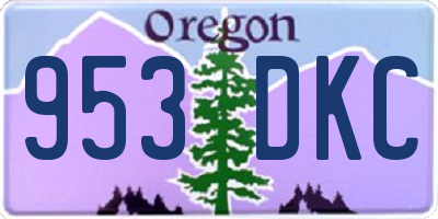 OR license plate 953DKC