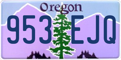 OR license plate 953EJQ