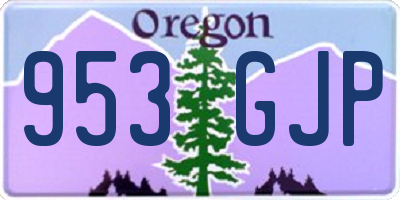 OR license plate 953GJP