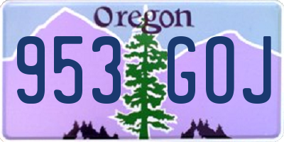 OR license plate 953GOJ