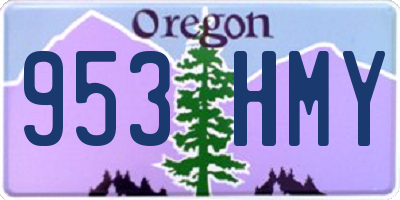 OR license plate 953HMY