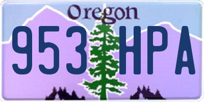 OR license plate 953HPA