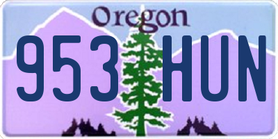 OR license plate 953HUN