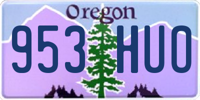 OR license plate 953HUO