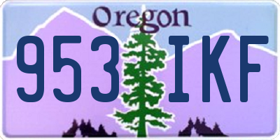 OR license plate 953IKF
