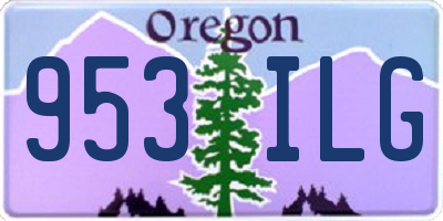 OR license plate 953ILG