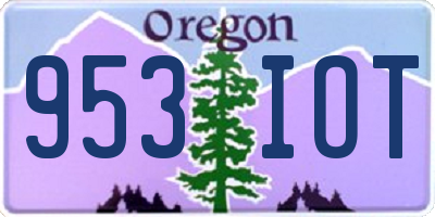 OR license plate 953IOT