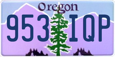 OR license plate 953IQP