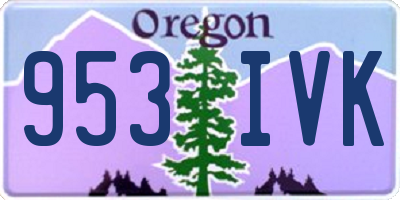 OR license plate 953IVK