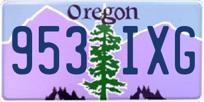 OR license plate 953IXG