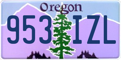 OR license plate 953IZL