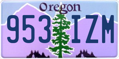 OR license plate 953IZM