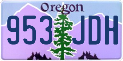 OR license plate 953JDH