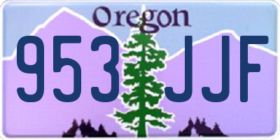 OR license plate 953JJF