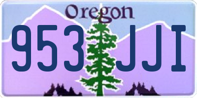 OR license plate 953JJI