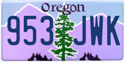 OR license plate 953JWK