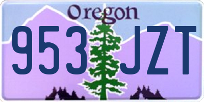 OR license plate 953JZT
