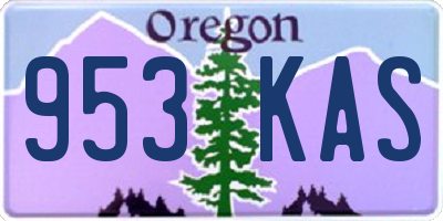 OR license plate 953KAS