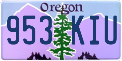 OR license plate 953KIU