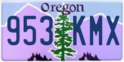 OR license plate 953KMX