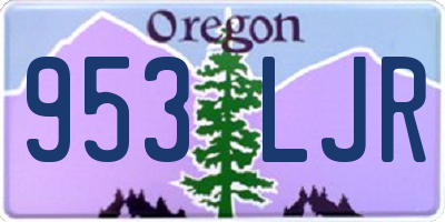 OR license plate 953LJR