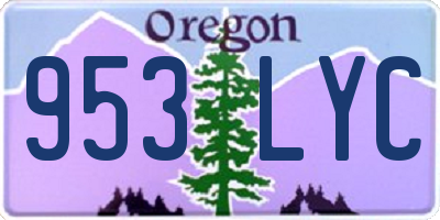 OR license plate 953LYC