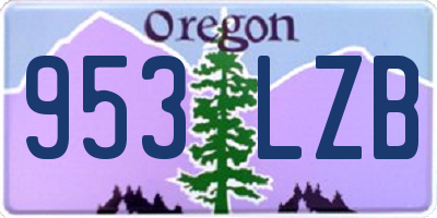 OR license plate 953LZB