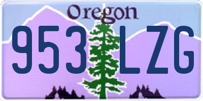 OR license plate 953LZG