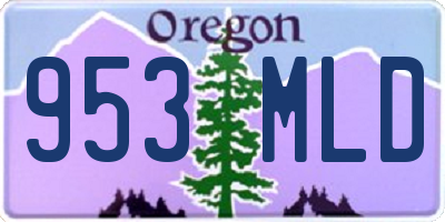 OR license plate 953MLD