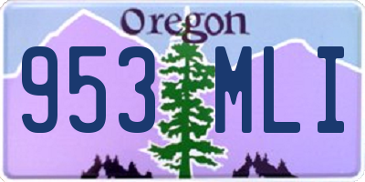 OR license plate 953MLI