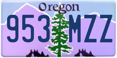 OR license plate 953MZZ