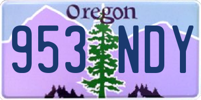 OR license plate 953NDY