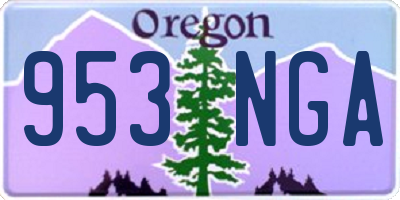 OR license plate 953NGA