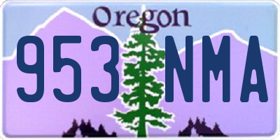 OR license plate 953NMA