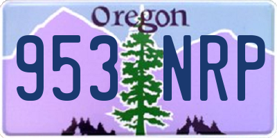 OR license plate 953NRP