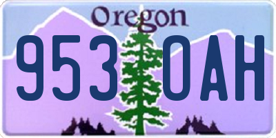OR license plate 953OAH