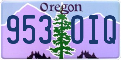 OR license plate 953OIQ