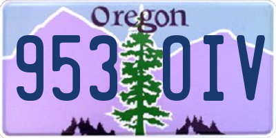 OR license plate 953OIV