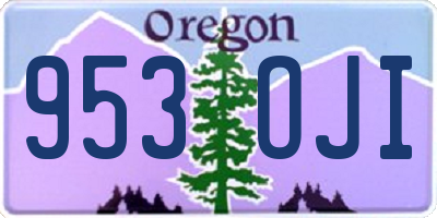 OR license plate 953OJI