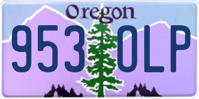 OR license plate 953OLP