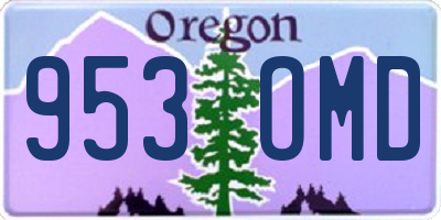 OR license plate 953OMD
