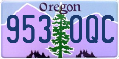 OR license plate 953OQC