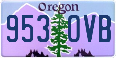 OR license plate 953OVB